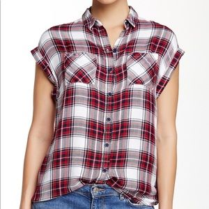 BeachLunchLounge Plaid Top XL